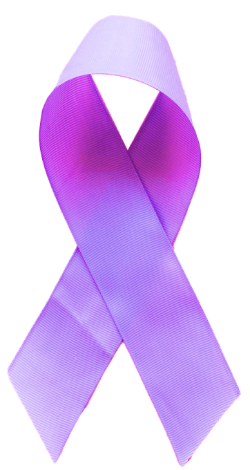 A purple epilepsy awareness ribbon